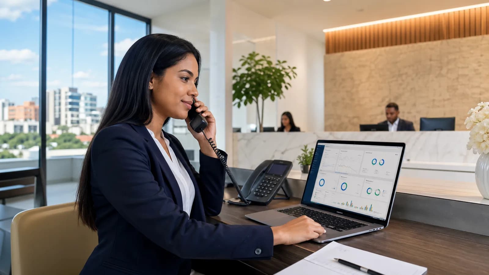 Central telefónica empresarial en Santo Domingo con teléfono IP y soporte local de Tesercom VoIP