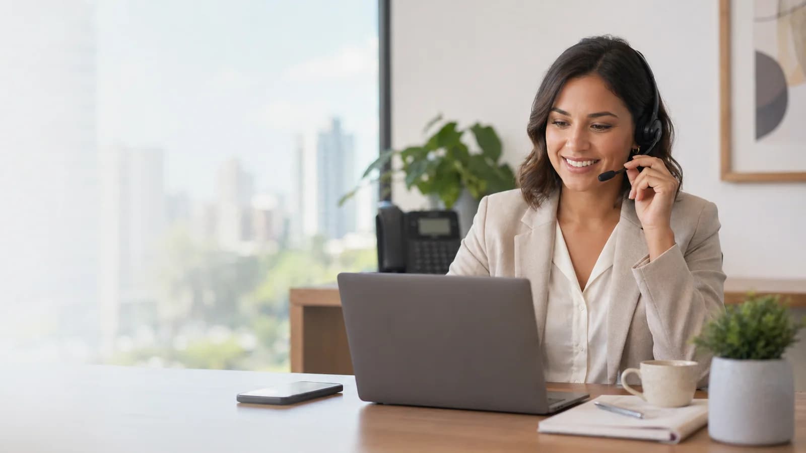 Softphone empresarial para contestar llamadas desde computadora o celular con extension VoIP