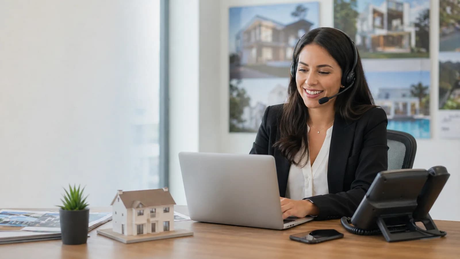 Telefonia VoIP para inmobiliarias con agentes moviles, numero empresarial y seguimiento de leads